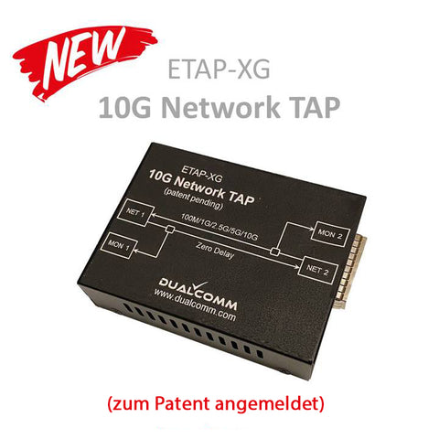 Dualcomm ETAP XG 10G Network Ethernet TAP von oben